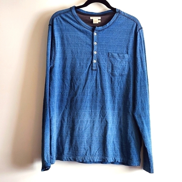 Carbon2cobalt Men's Longsleeve Henley Size L - Picture 1 of 3